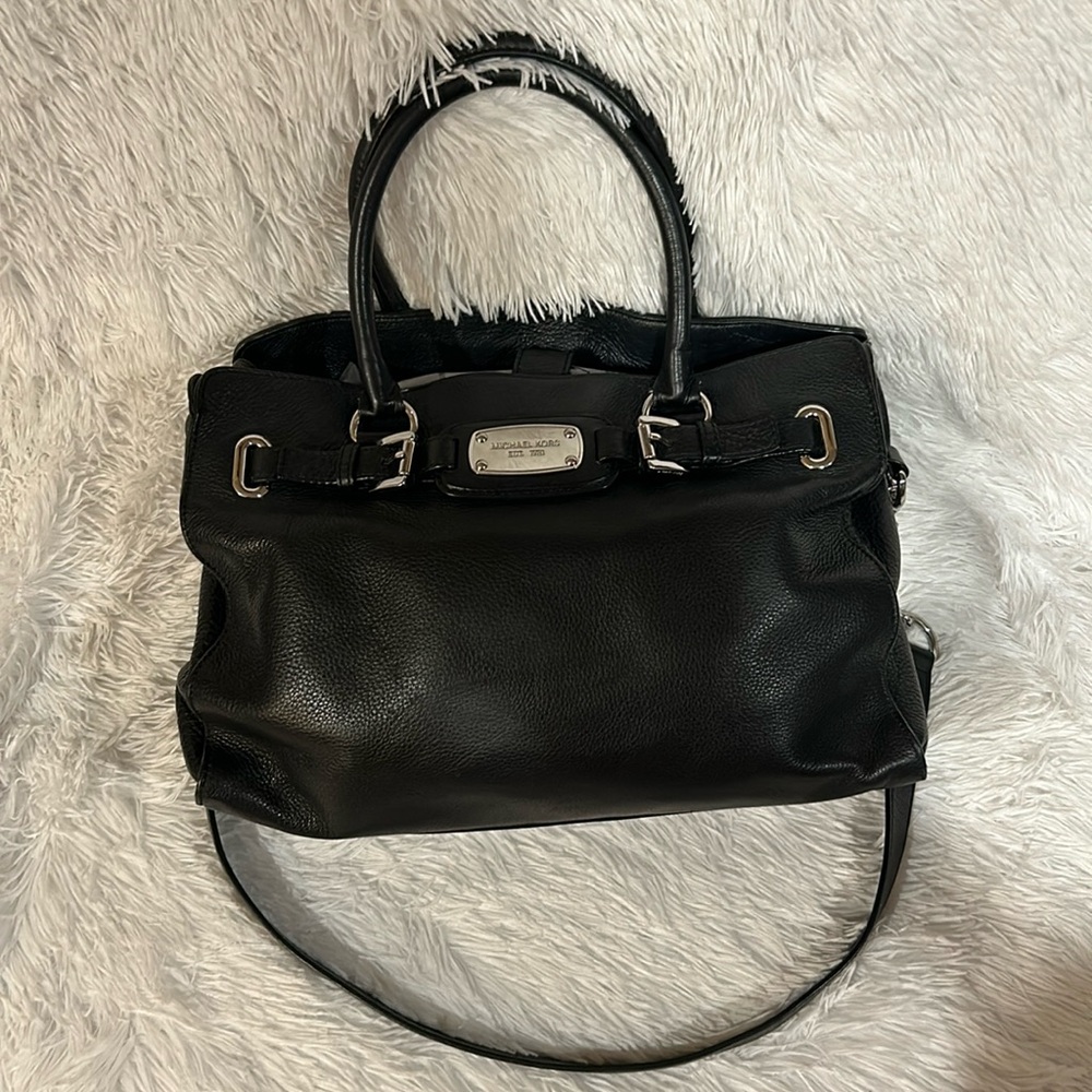 Michael Kors Hamilton Black with Silver Hardware